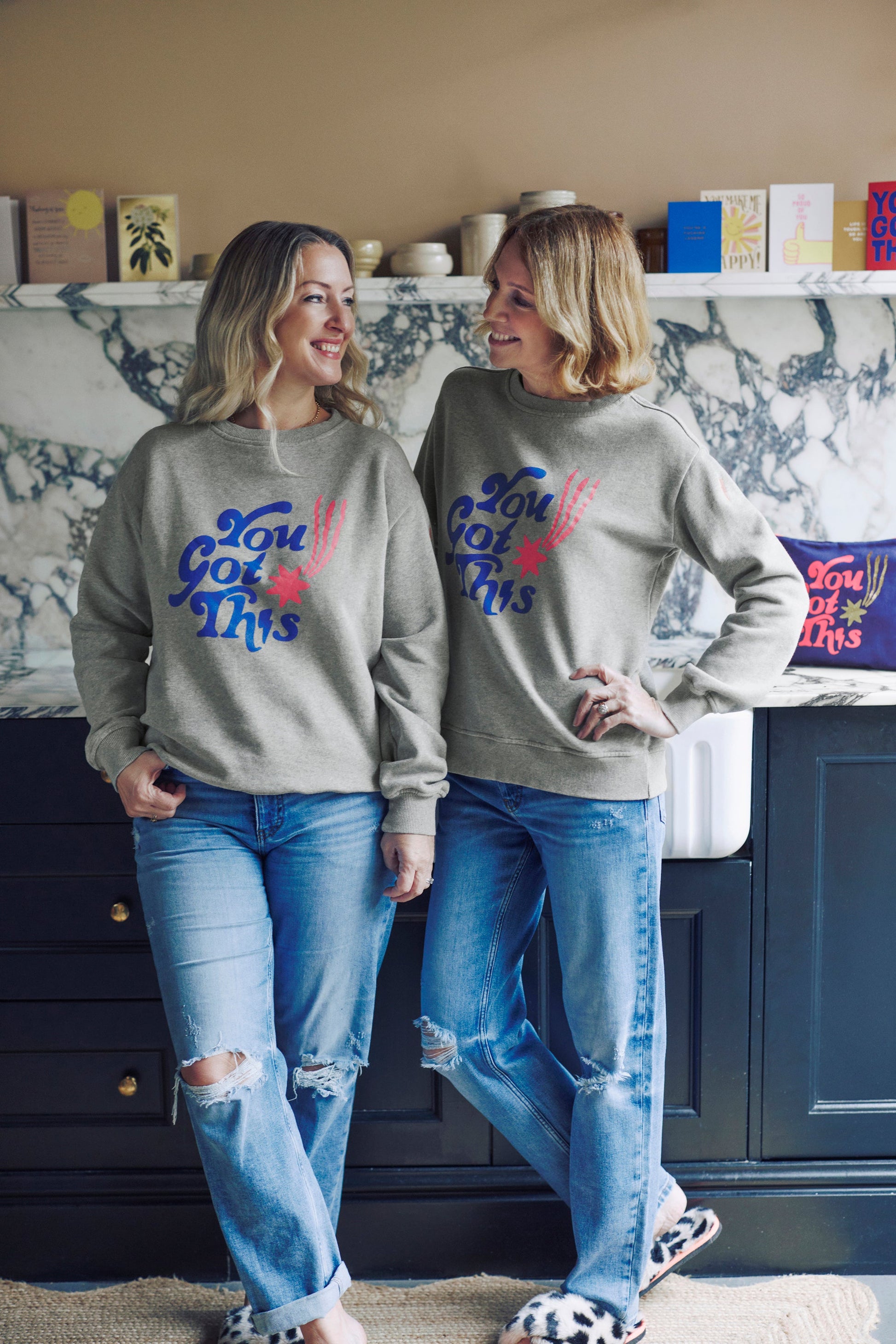 Scamp & Dude x Maggie's Grey Marl 'You Got This!' Charity Oversized Sweatshirt