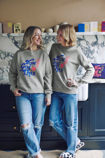 Scamp & Dude x Maggie's Grey Marl 'You Got This!' Charity Oversized Sweatshirt