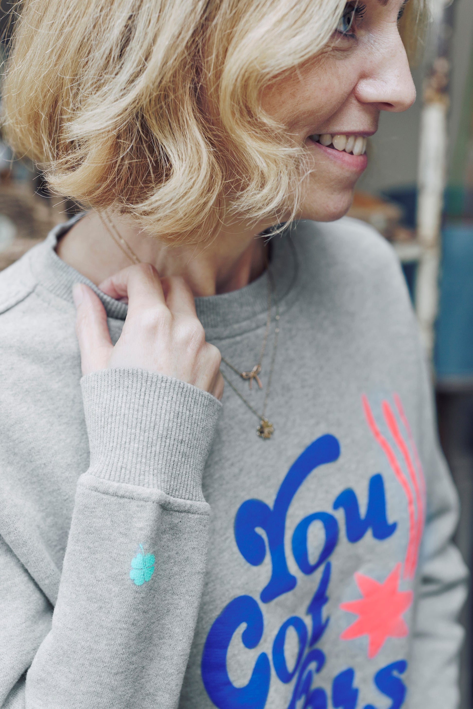 Scamp & Dude x Maggie's Grey Marl 'You Got This!' Charity Oversized Sweatshirt