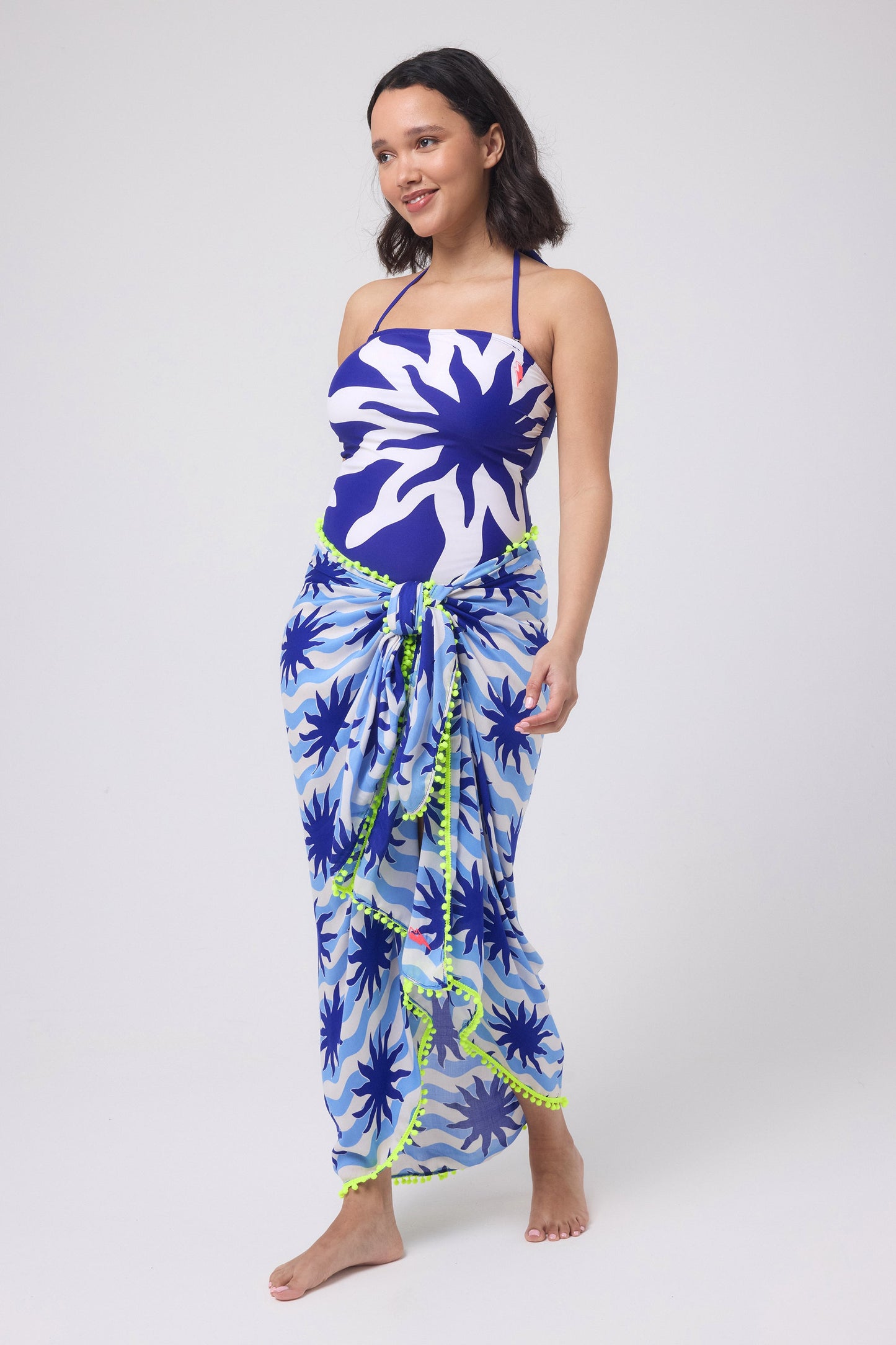Blue Sunstar Bandeau Swimsuit