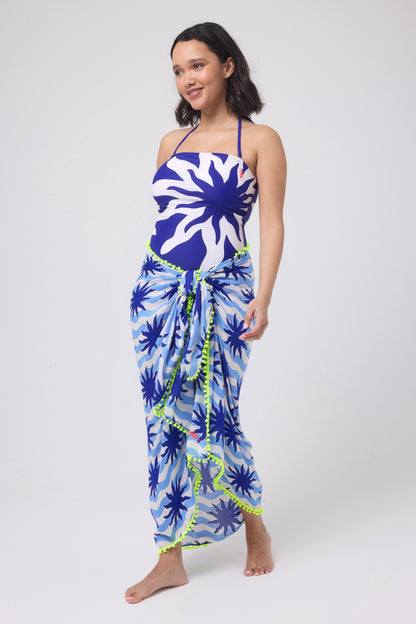 Blue Sunstar Bandeau Swimsuit
