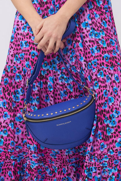 Blue Studded Bum Bag