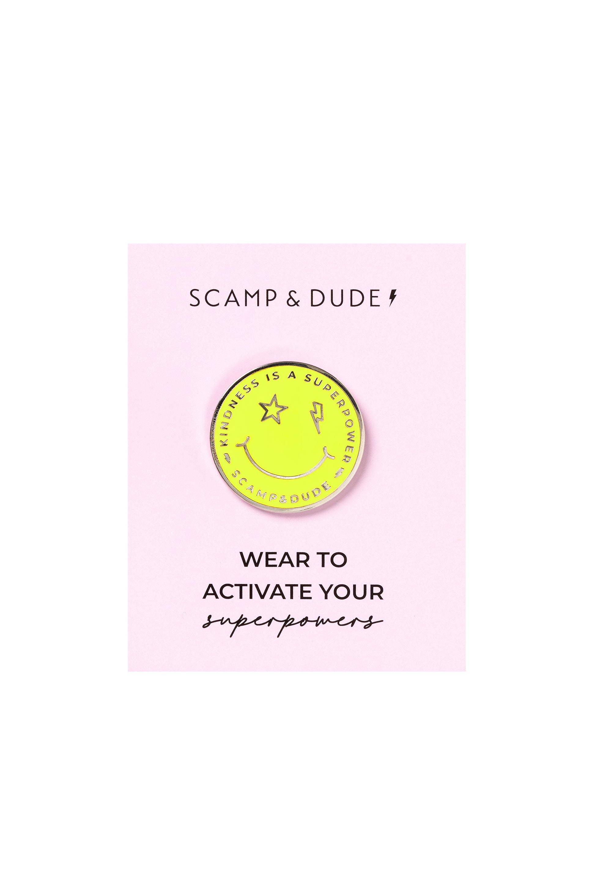 Yellow Smiley Pin Badge