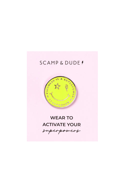 Yellow Smiley Pin Badge