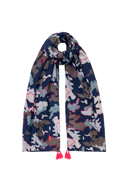 Navy with Pink Camo Charity Super Scarf