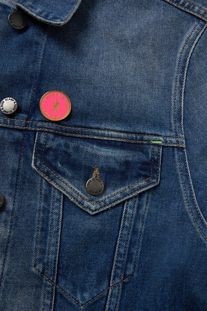 Pink Superpower Pin Badge