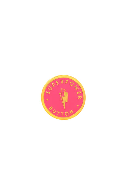 Pink Superpower Pin Badge
