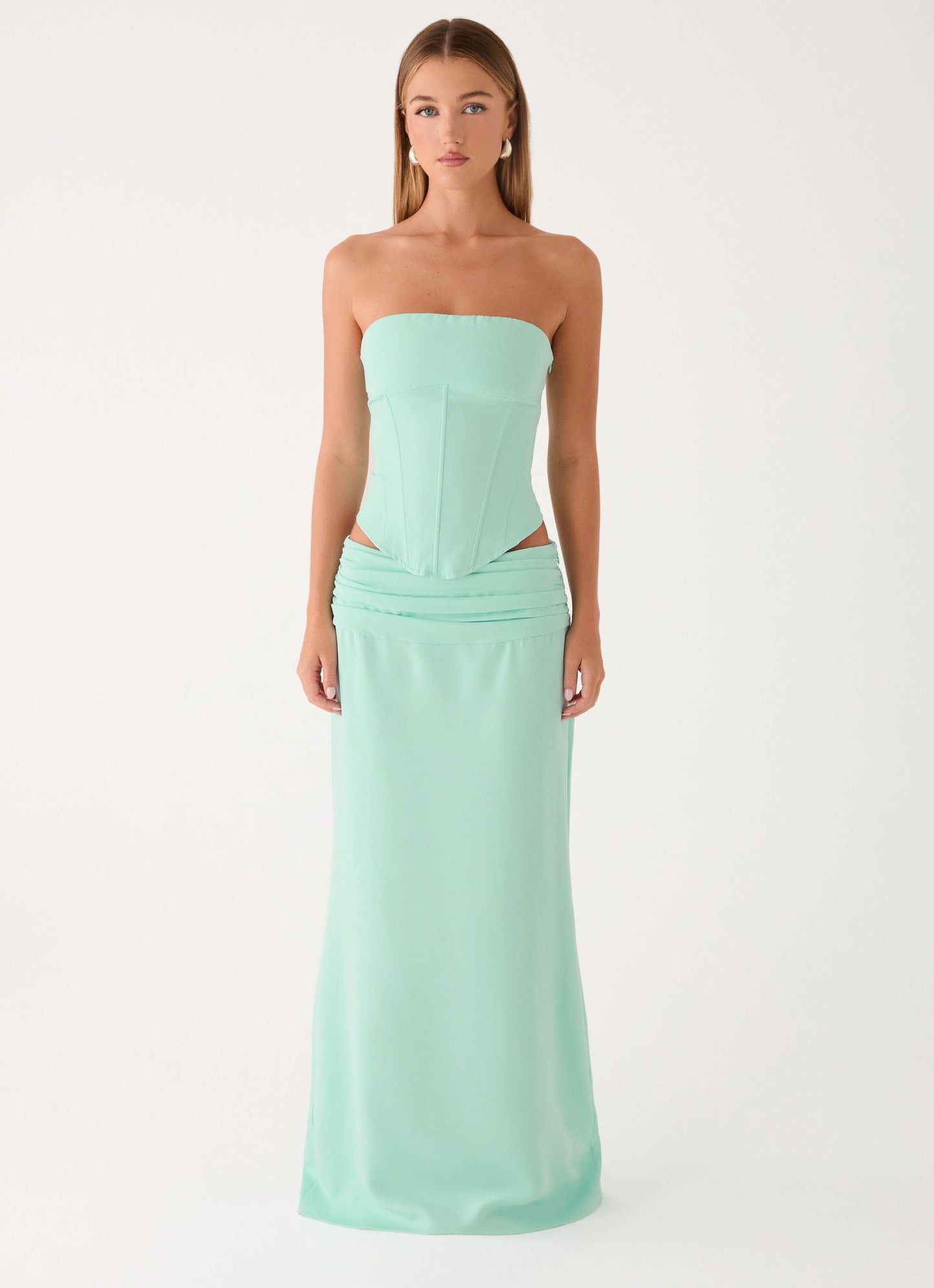 Tillie Corset Top - Aqua