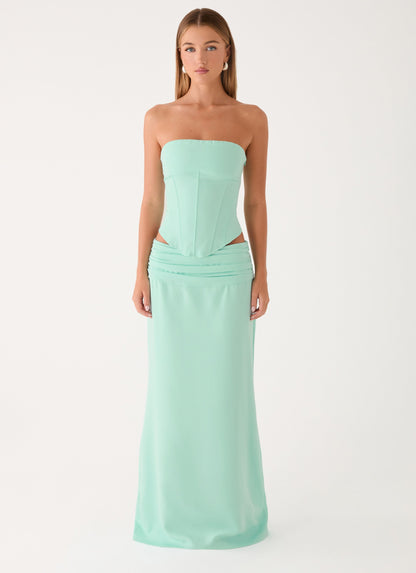 Tillie Corset Top - Aqua