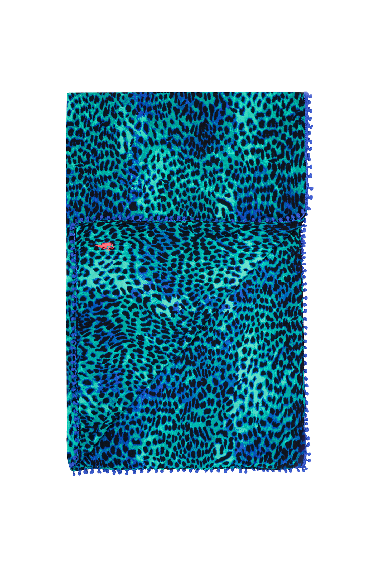 Turquoise with Blue Cheetah Charity Super Scarf