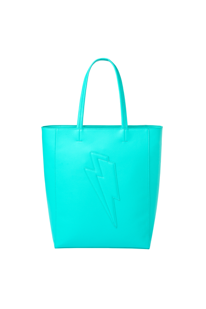 Turquoise Lightning Bolt Tote Bag