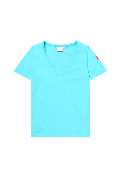 Turquoise V-Neck T-Shirt
