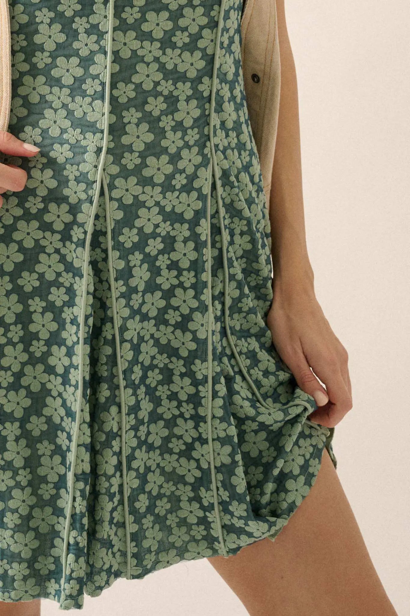 Grown Girl Strapless Floral Godet Mini Dress