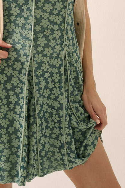 Grown Girl Strapless Floral Godet Mini Dress