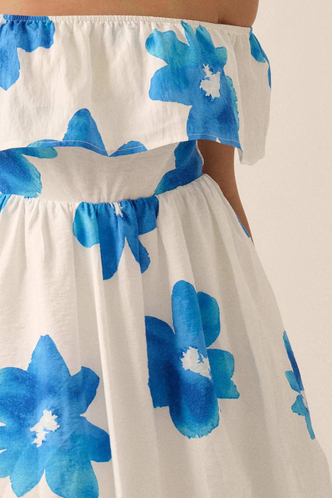 Bold Beauty Floral Off-Shoulder Flounce Mini Dress
