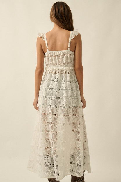 Kindred Spirit Crochet Lace Layering Midi Dress