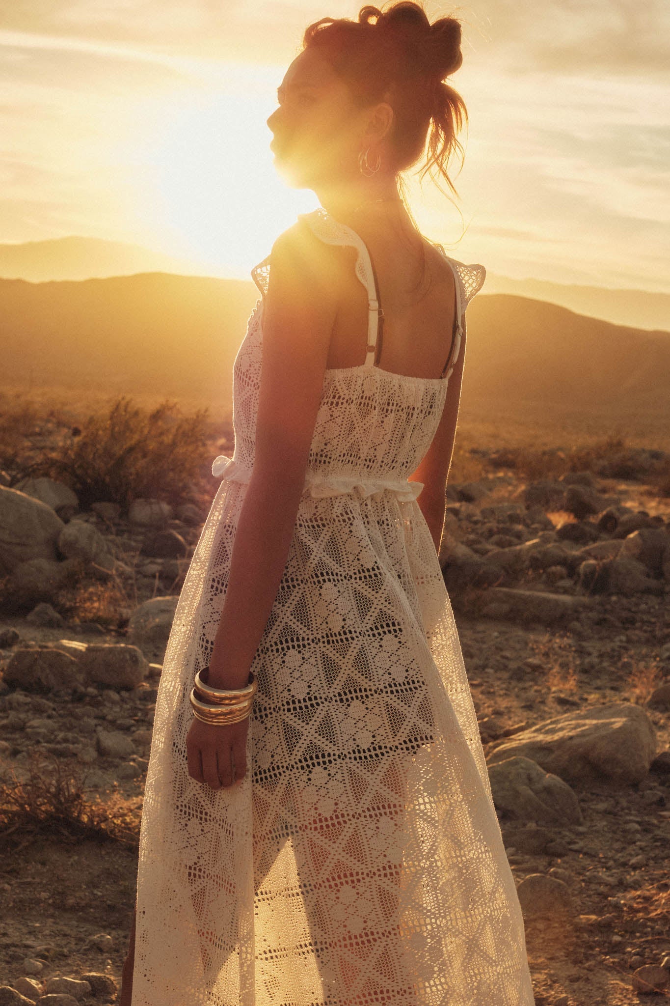Kindred Spirit Crochet Lace Layering Midi Dress