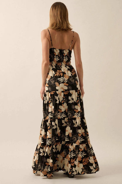 Miami Mama Floral Tiered Ruffle Maxi Sundress