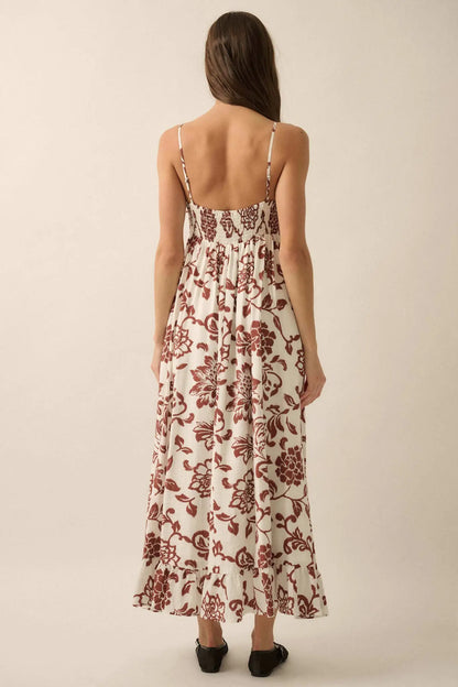 Grow With Love Floral Bow-Bodice Maxi Dress
