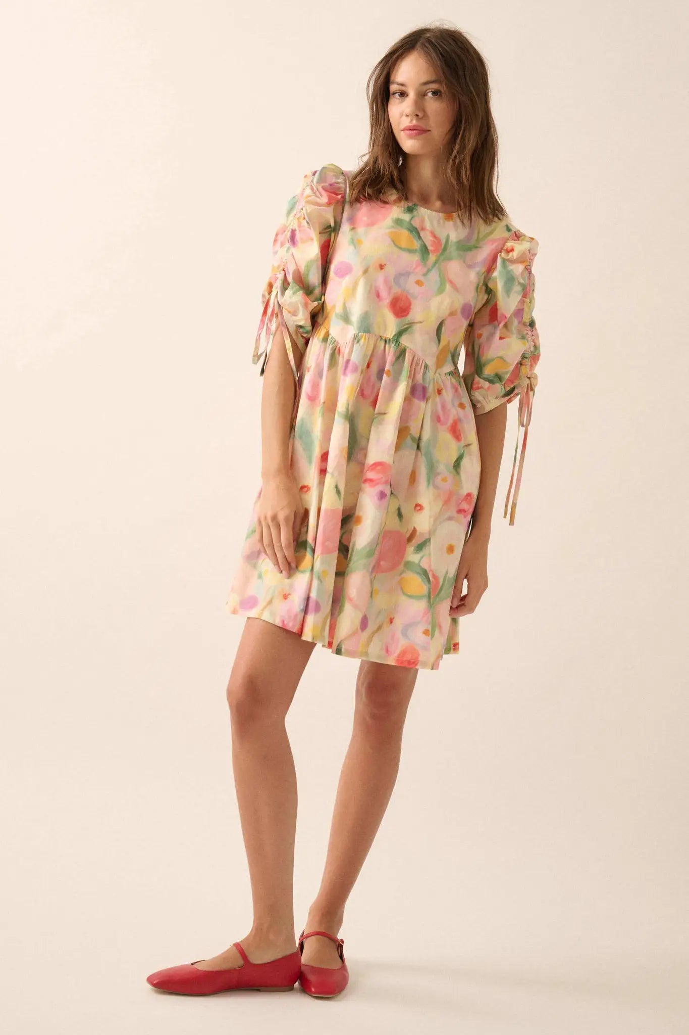 Blossom with Grace Floral Babydoll Mini Dress