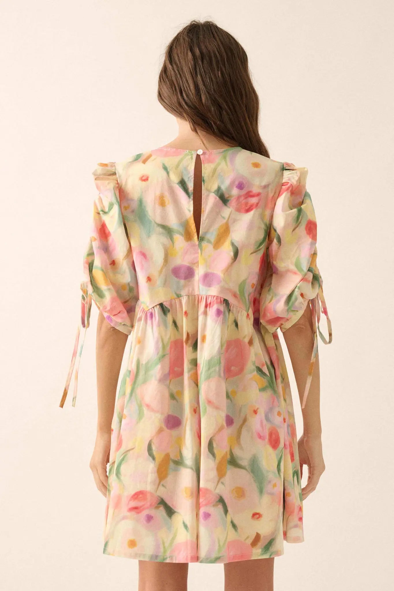 Blossom with Grace Floral Babydoll Mini Dress