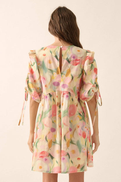 Blossom with Grace Floral Babydoll Mini Dress