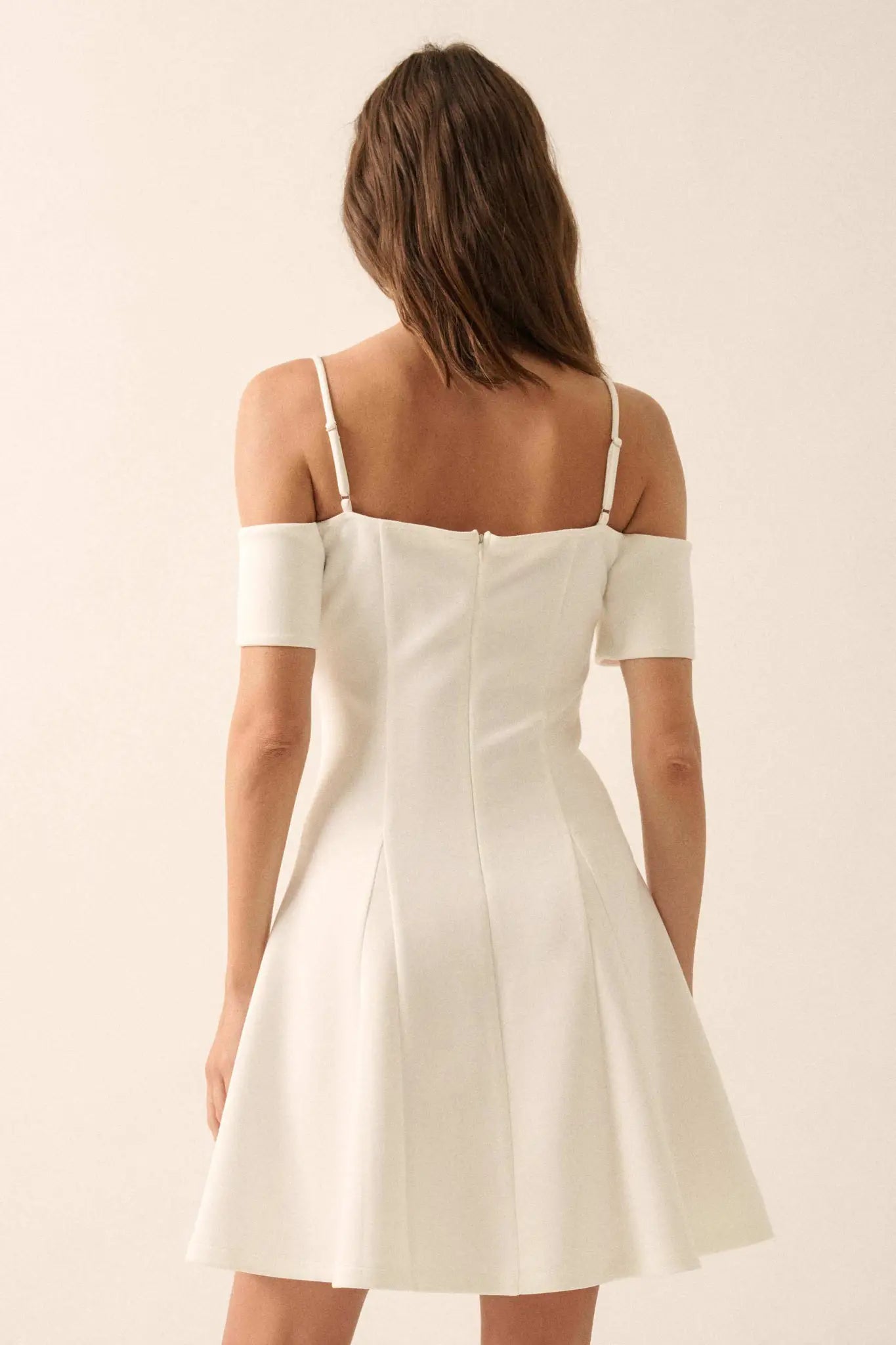Simple Bliss Cold-Shoulder Scuba Mini Dress