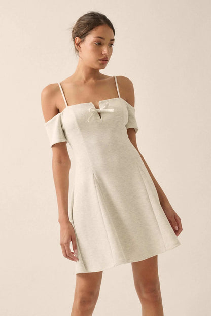 Simple Bliss Cold-Shoulder Scuba Mini Dress