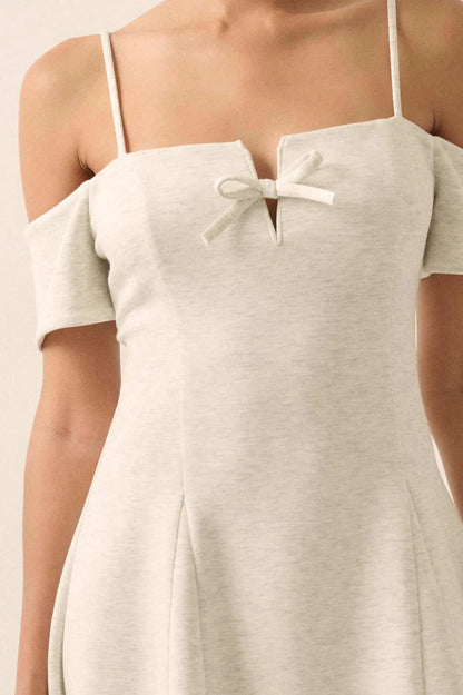 Simple Bliss Cold-Shoulder Scuba Mini Dress
