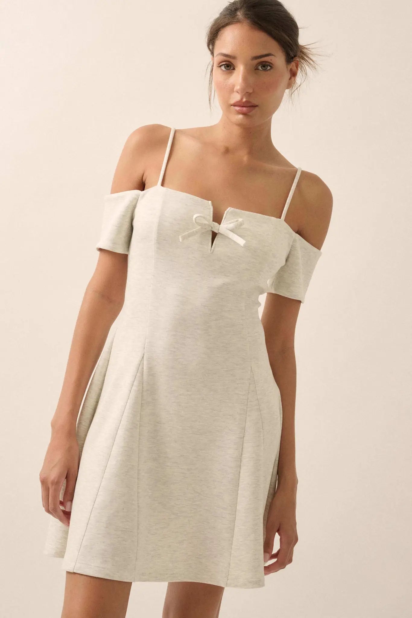 Simple Bliss Cold-Shoulder Scuba Mini Dress
