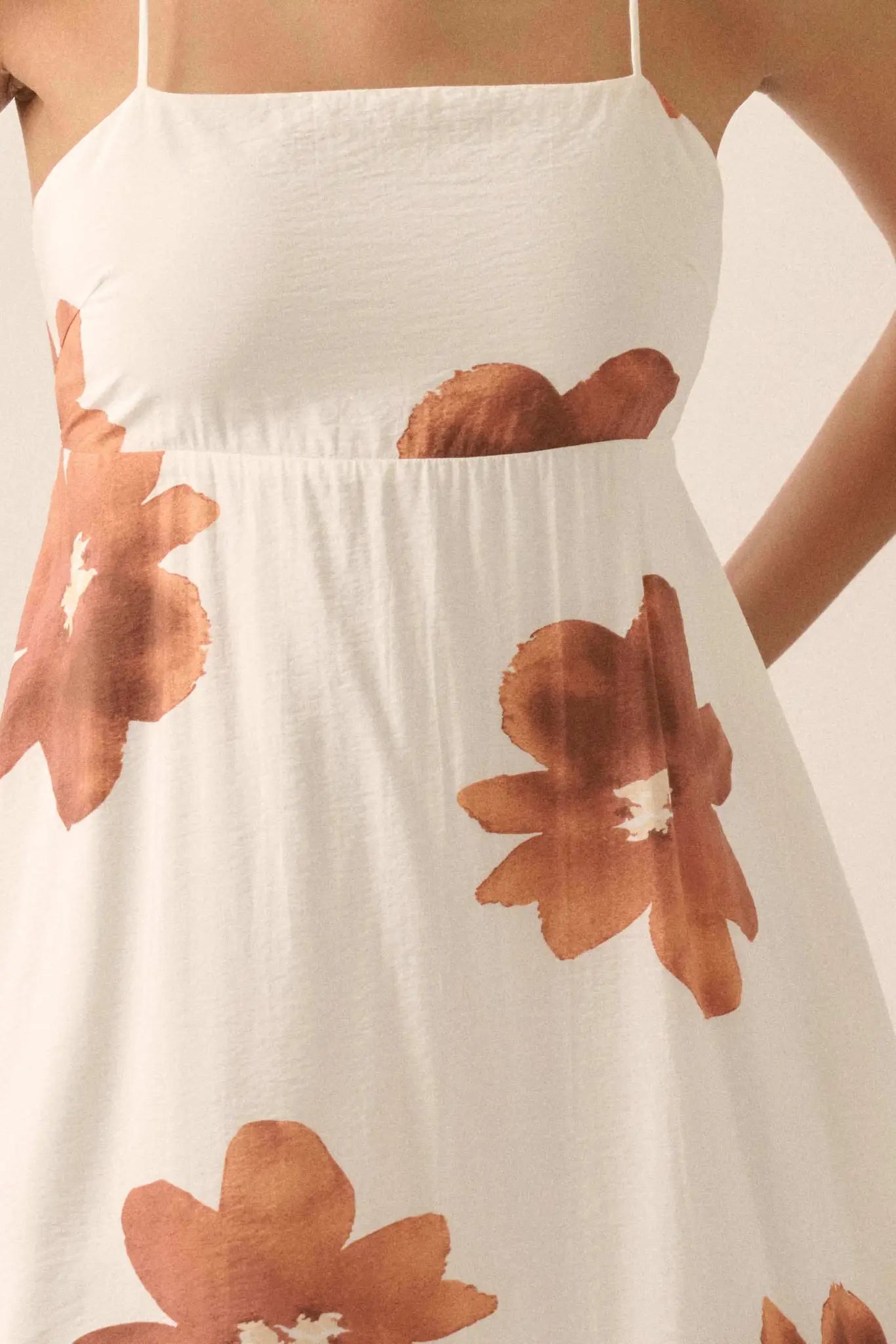 Beautiful Season Floral High-Low Ruffle Maxi Dress