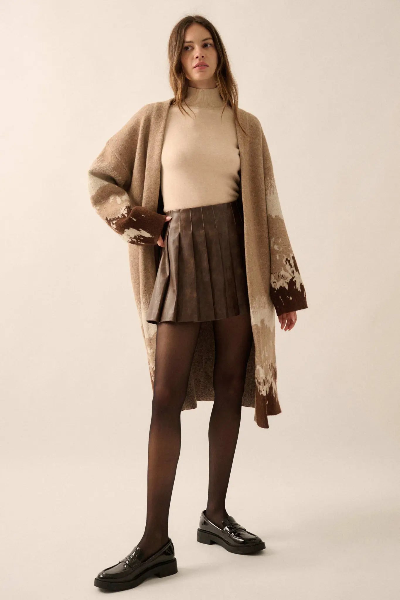 Northern Range Open-Front Graphic Duster Cardigan