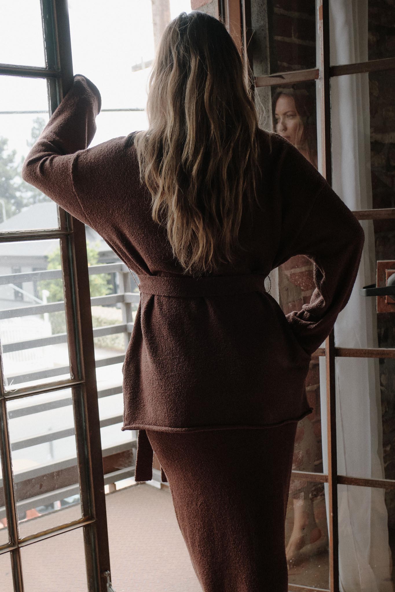 Promise the Label Belted Button-Front Cardigan