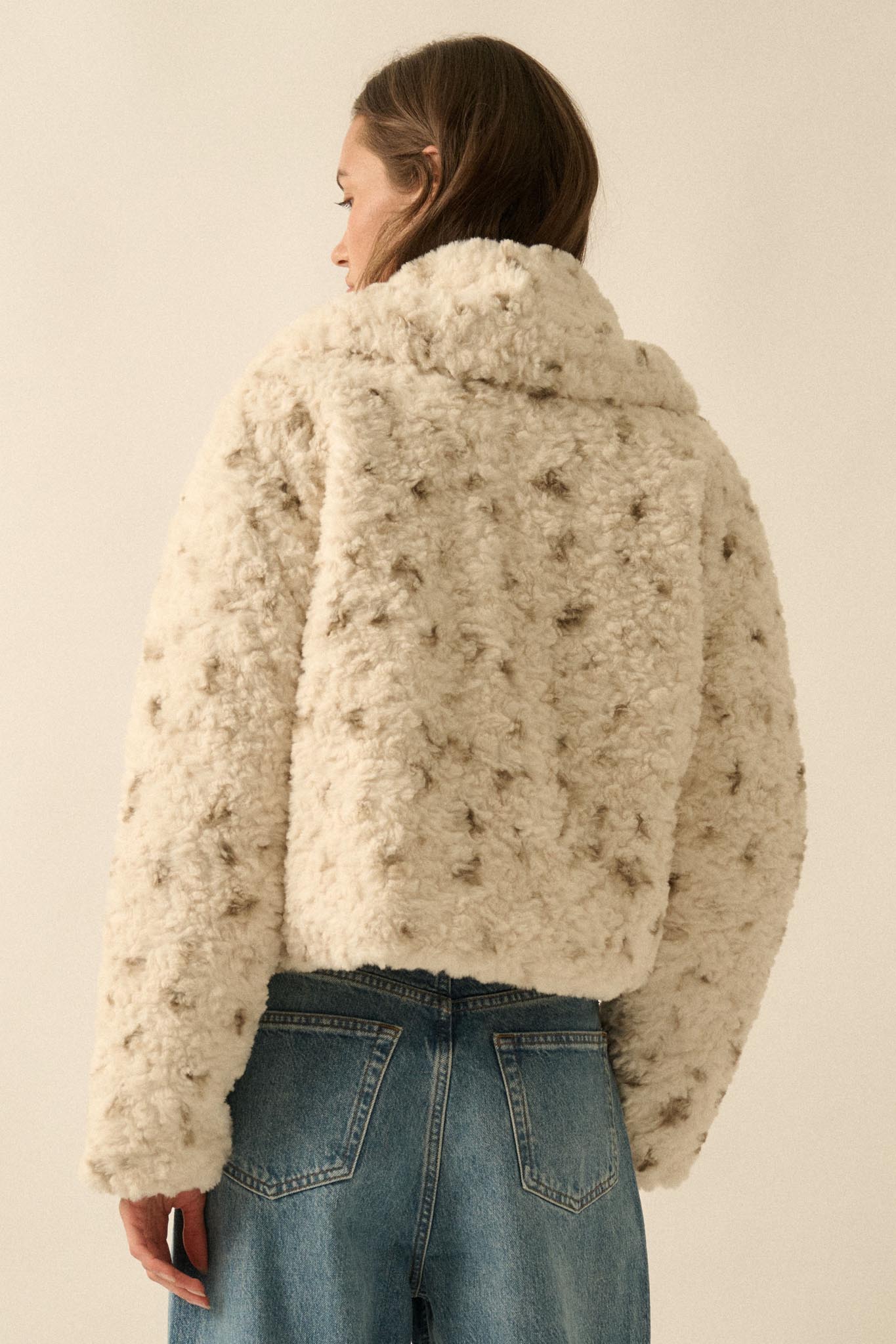 Beautiful Creature Spotted Faux Fur Jacket