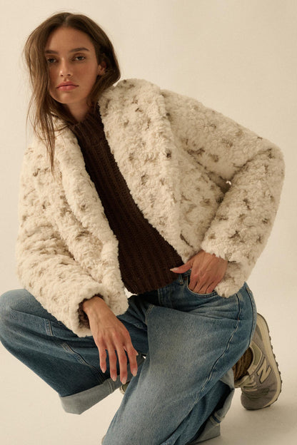 Beautiful Creature Spotted Faux Fur Jacket