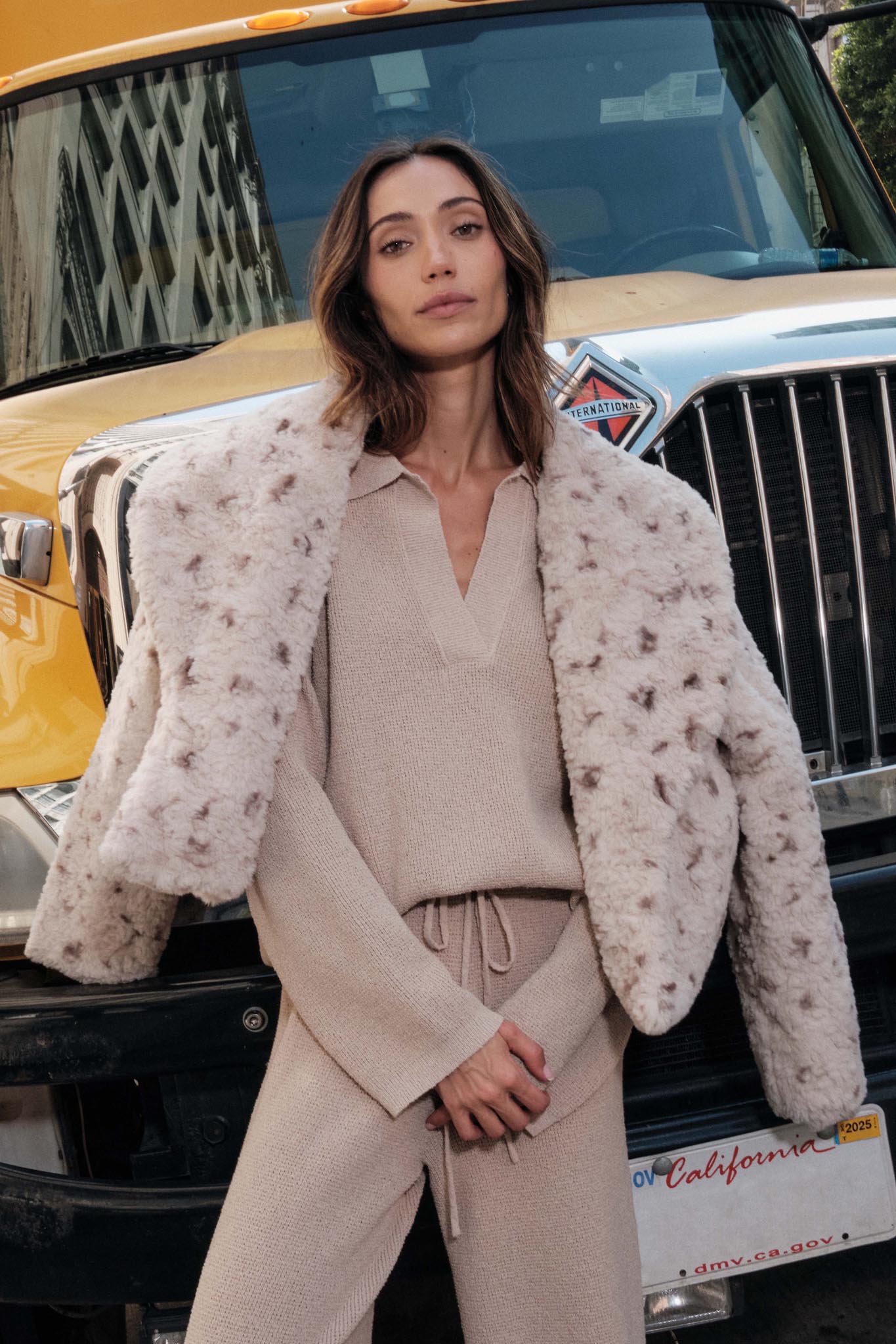 Beautiful Creature Spotted Faux Fur Jacket