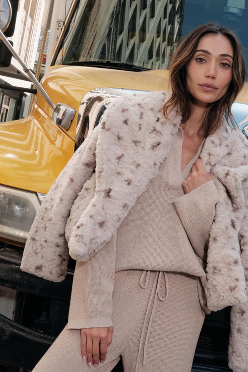Beautiful Creature Spotted Faux Fur Jacket