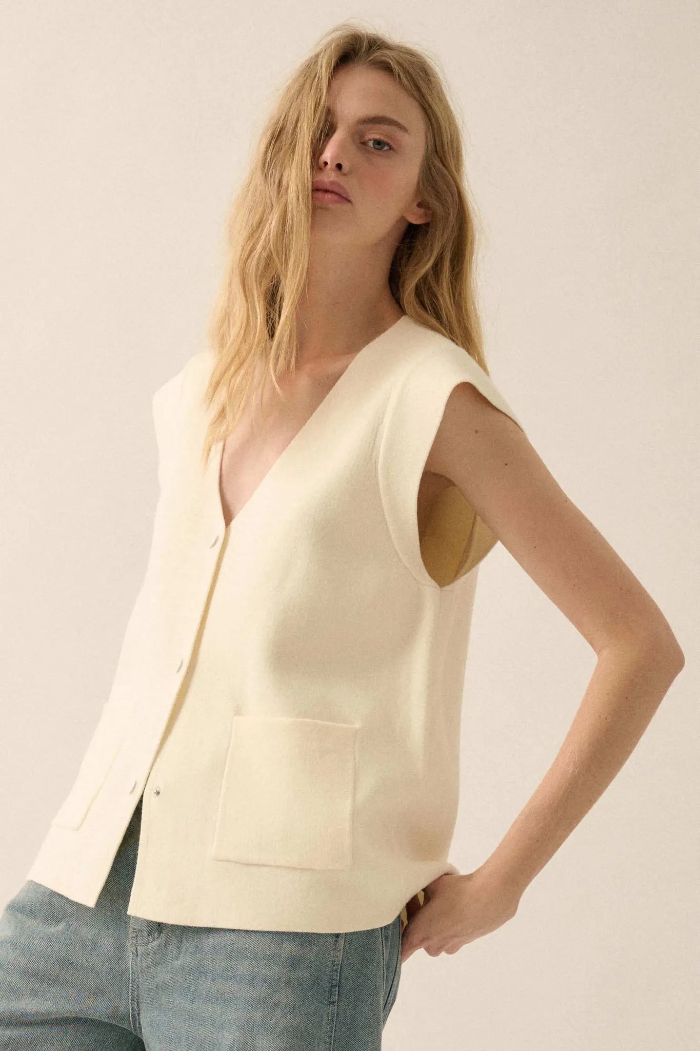 Real Talk Cap-Sleeve Pocket Cardigan