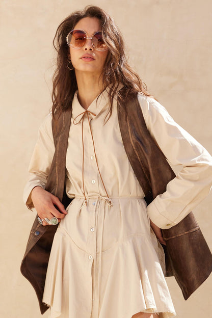Born to Ride Vegan Leather Snap-Front Vest