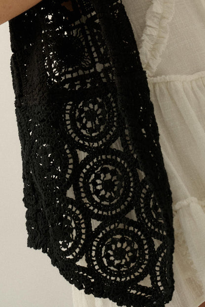Find Your Bliss Crochet Open-Front Vest