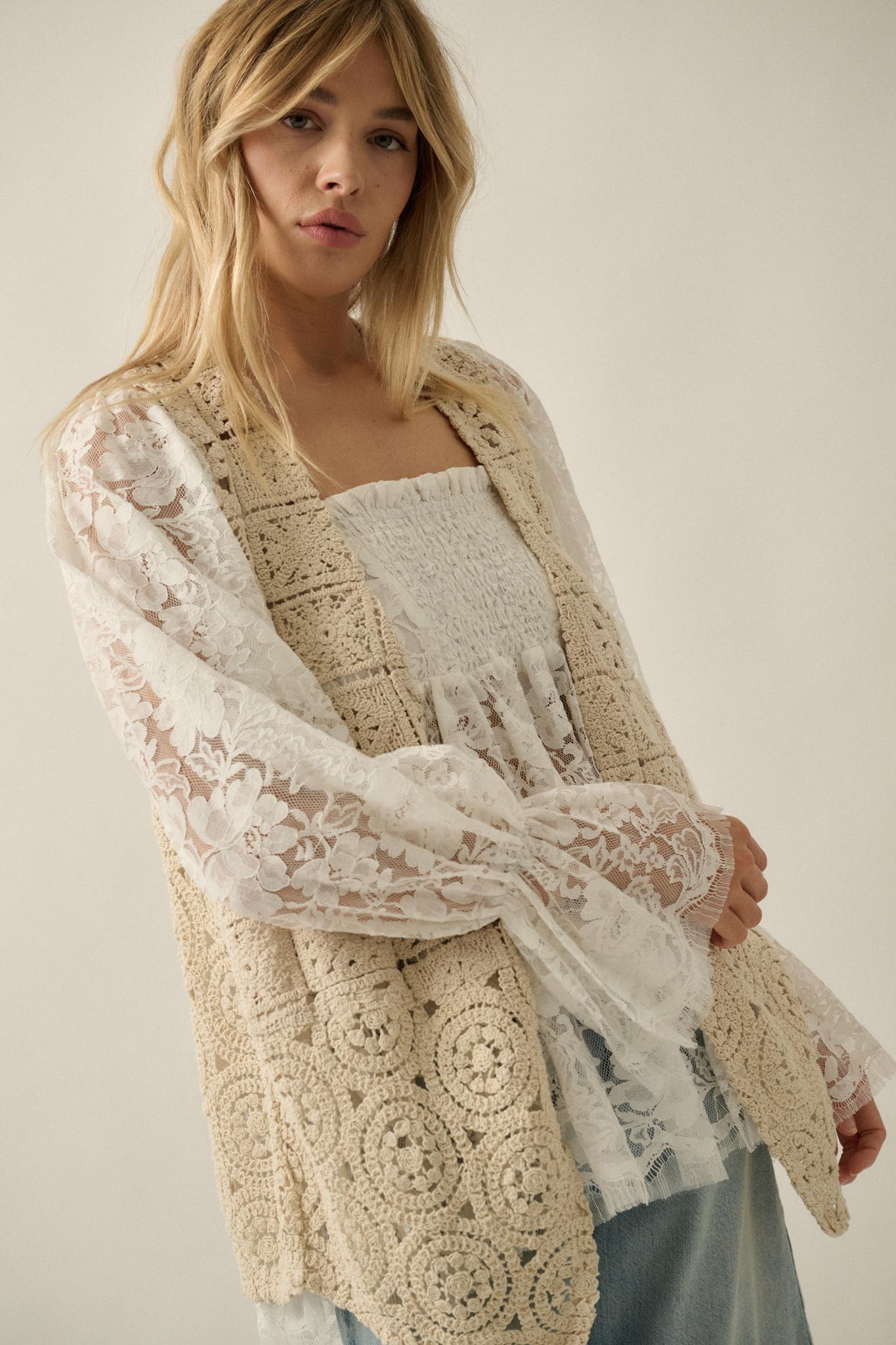 Find Your Bliss Crochet Open-Front Vest