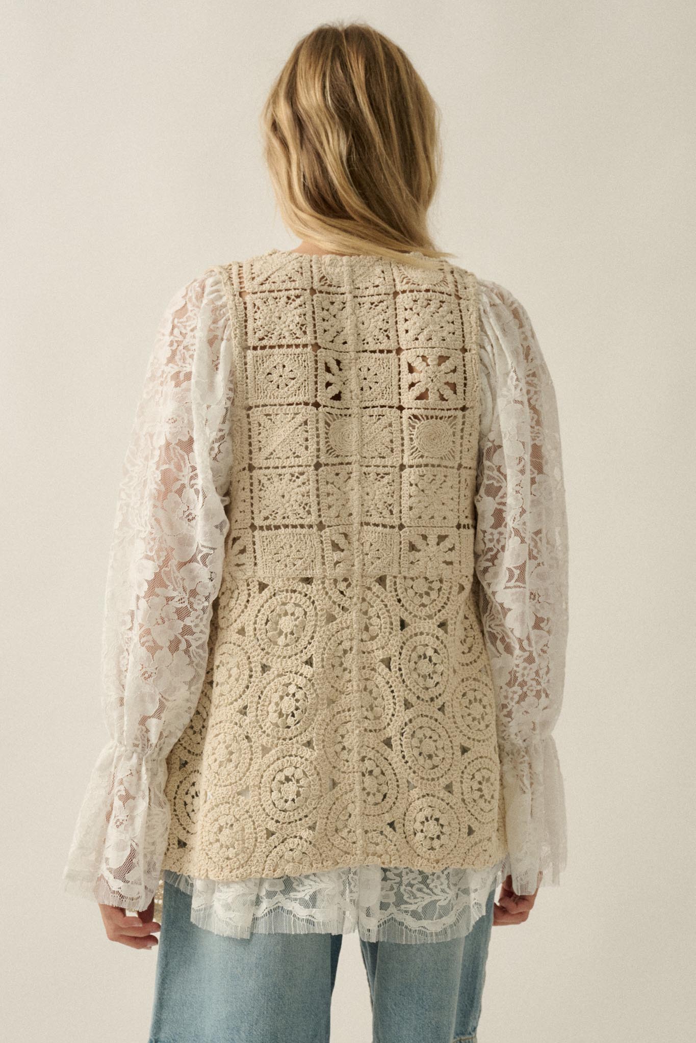 Find Your Bliss Crochet Open-Front Vest