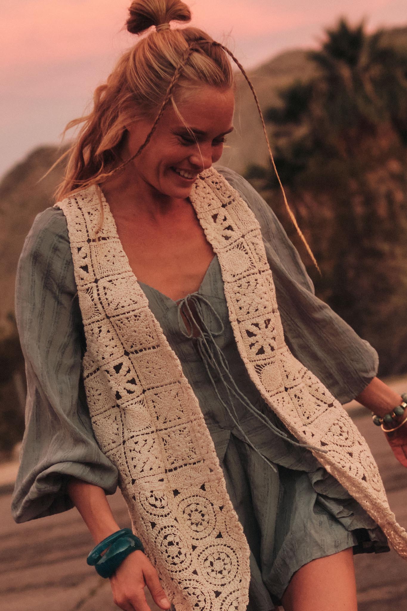 Find Your Bliss Crochet Open-Front Vest