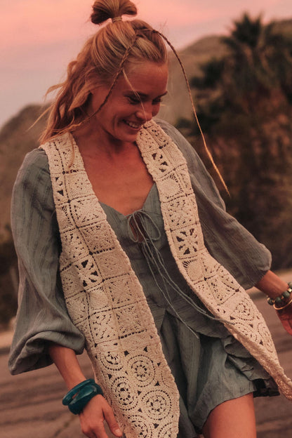 Find Your Bliss Crochet Open-Front Vest