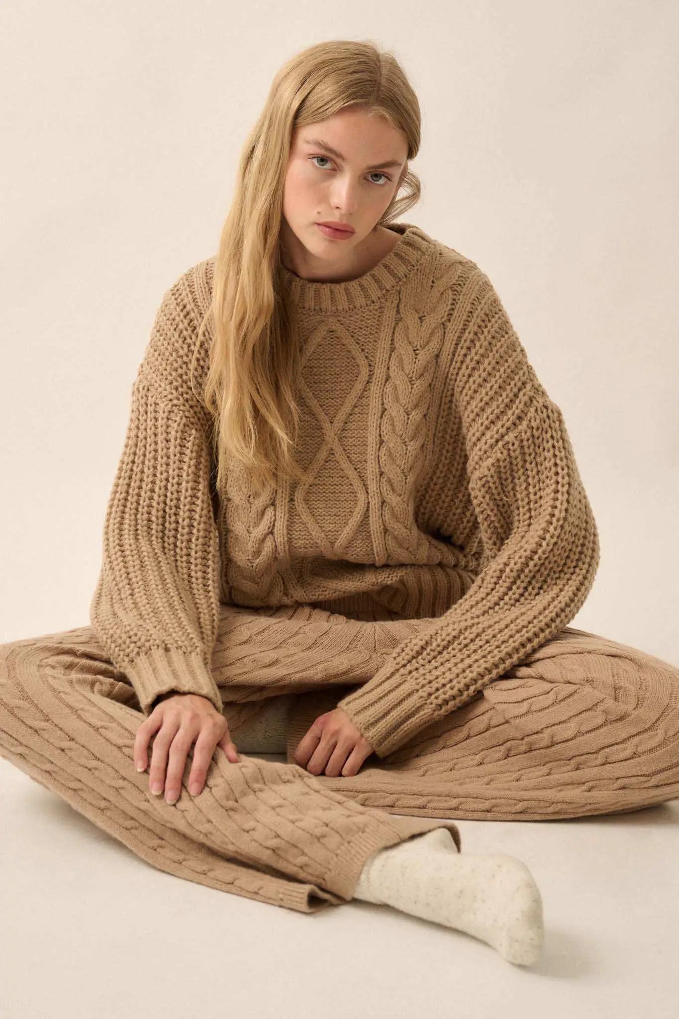 Better Together Cable Knit Sweater Pants