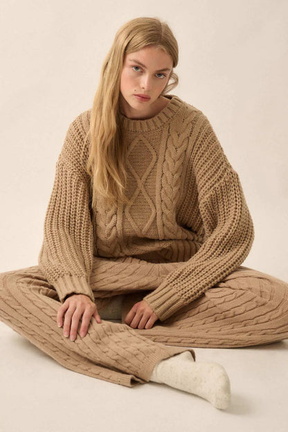 Better Together Cable Knit Sweater Pants