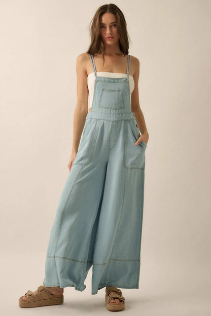Big River Denim Wide-Leg Overall Jumpsuit