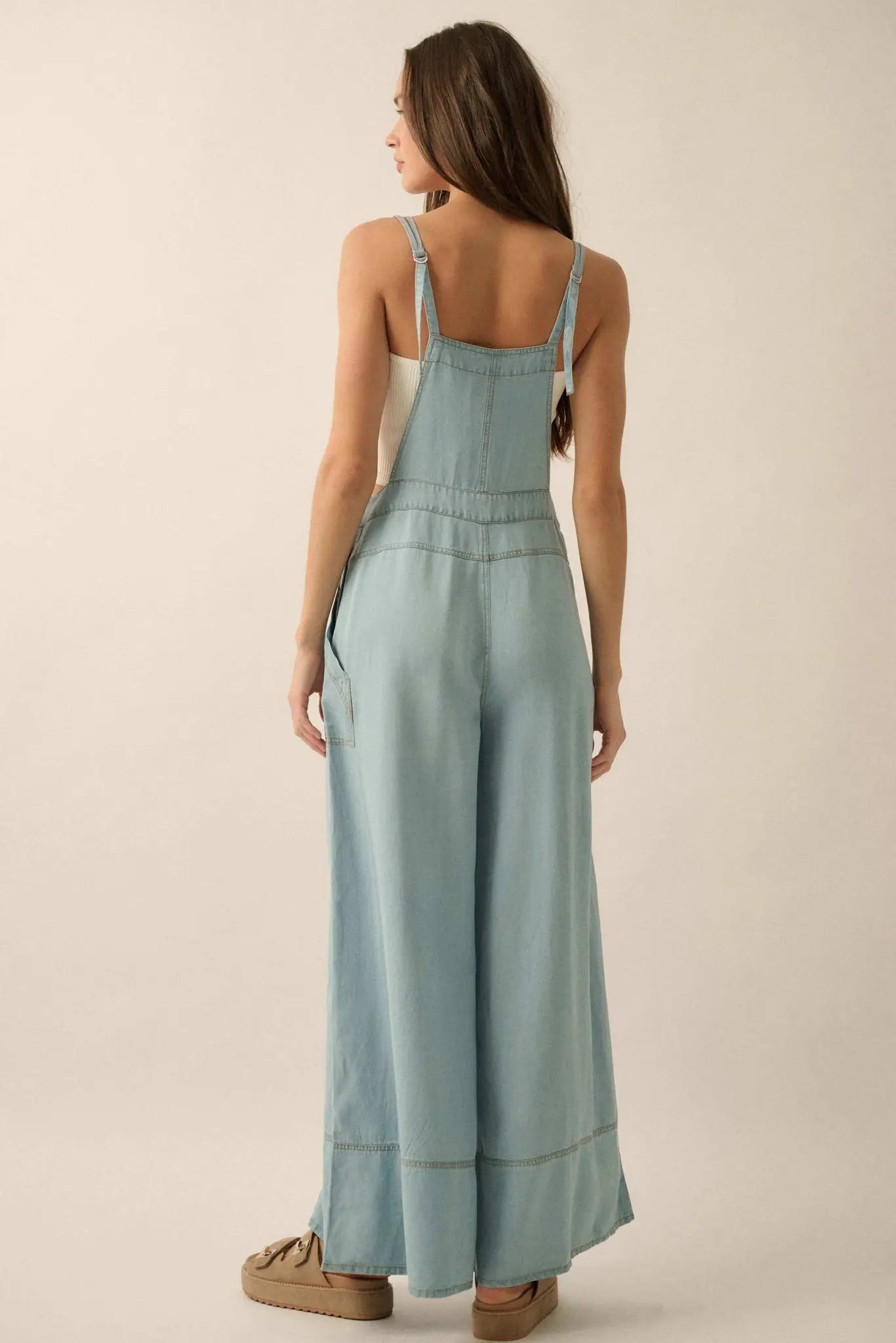 Big River Denim Wide-Leg Overall Jumpsuit