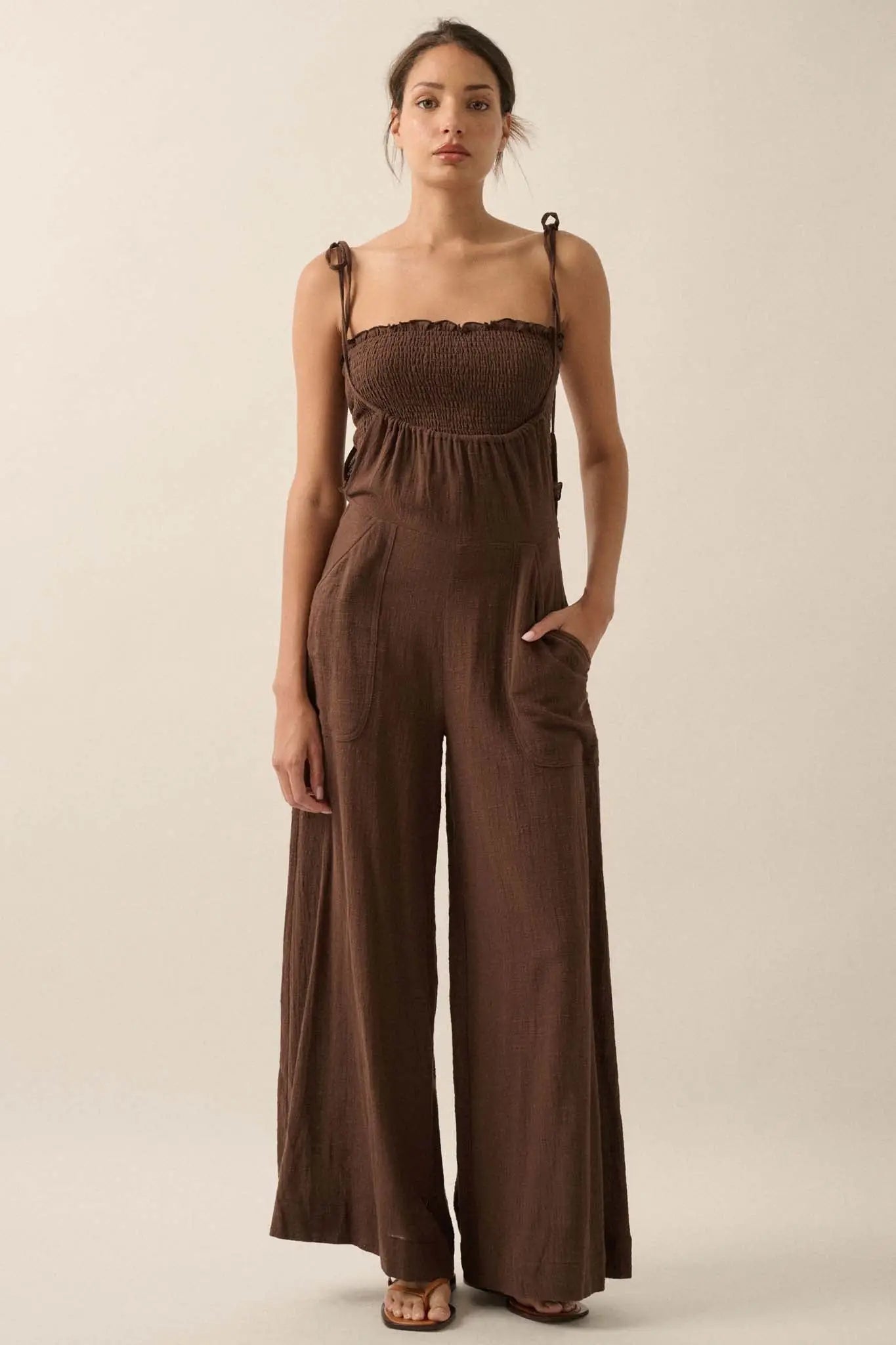 Cool Off Cotton Overall Jumpsuit and Tube Top Set