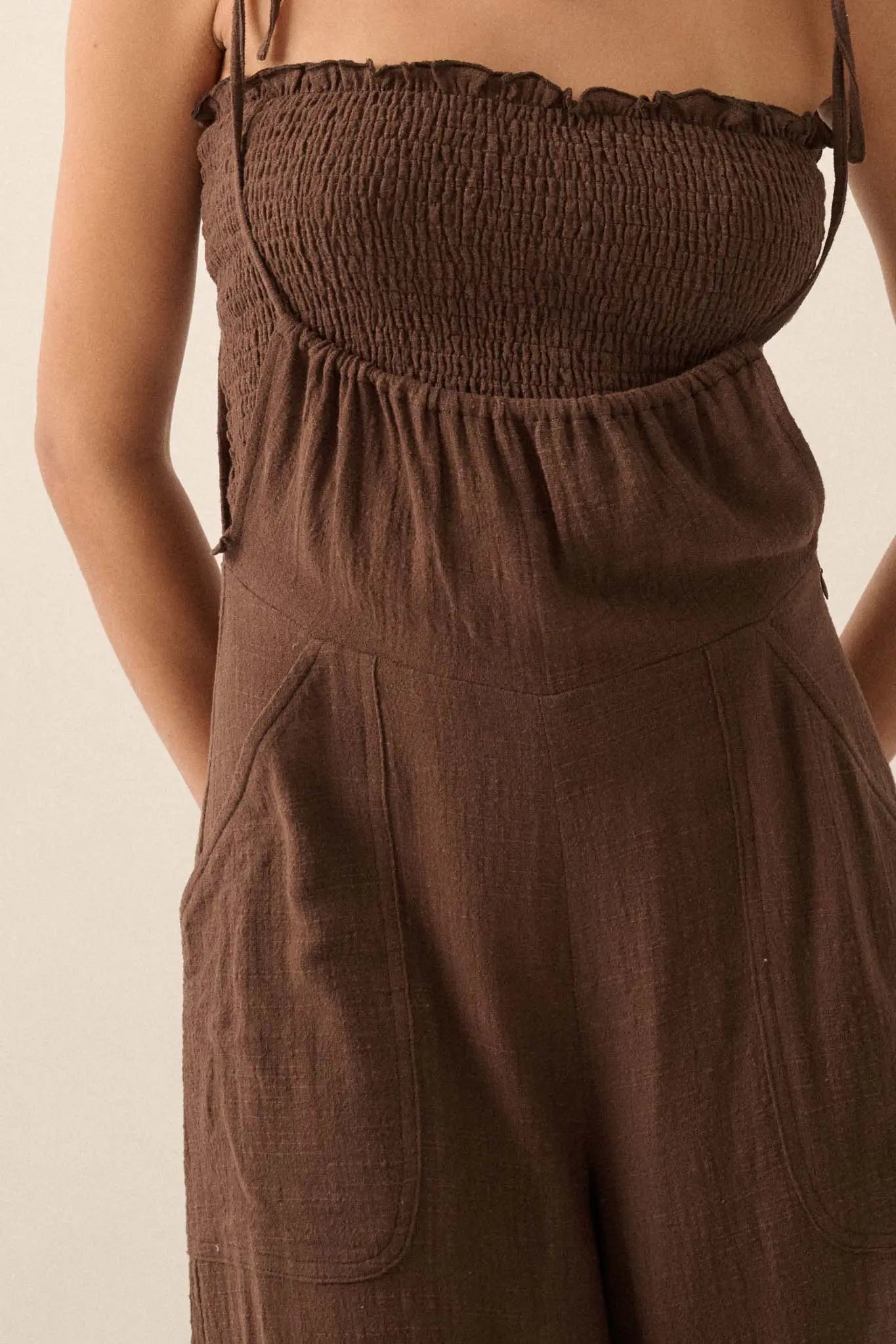 Cool Off Cotton Overall Jumpsuit and Tube Top Set